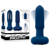 Evolved The Flapper Vibrating and Flapping Butt Plug with Remote Blue Butt Plugs - Vibrating