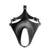 Ex Machina Genuine Leather Black BDSM Mask for Role Play and Fetish Default Title Masks