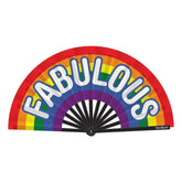 Fabulous Folding Fan with Colorful Rainbow Design > Clothes > Accessories