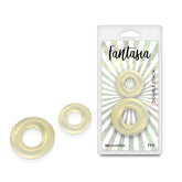 Fantasia Double Stack Amber Cock Rings Set of 2 Sizes Yellow COCK RINGS