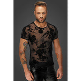 Flock Embroidery T-Shirt for Modern Men Extra Large Mens Apparel