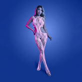 GLOW Equilibrium (White/Pink) – Glow-In-The-Dark Lace Bodystocking One Size Pink > Clothes > Bodies and Playsuits