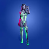 GLOW Paradigm Bodystocking (Neon Green) – One Size Bodystocking Green > Clothes > Bodies and Playsuits