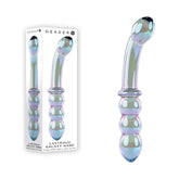 Gender X Lustrous Galaxy Wand – 18.5 cm Double-Ended Glass Massager Blue > Glass > Dildos