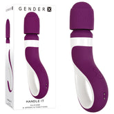 Gender X HANDLE IT - White Massager Wand 19cm Purple Electric Massager