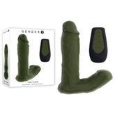 Gender X THE HUNK 15.2 cm Thrusting Vibrator with Remote Green Couples Toys