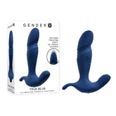 Gender X True 13.5 Centimeter Thrusting Prostate Massager Blue > Anal Range > Prostate Massagers