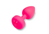 Gplug Small Neon Rose Butt Plug 3cm Pink Butt Plugs - Vibrating