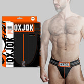 Oxballs Slingjock Upthrust Slider-Strap Jock Black Iron Black Small Jockstraps