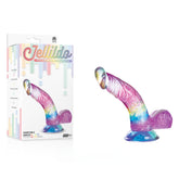 Jellido 14cm Curved Dildo Clear Realistic Pleasure Device Coloured DONGS