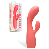 Adam & Eve Groovy Glow-Ups Curvie – USB Rechargeable 17.8 cm Rabbit Vibrator Red > Vibrators > Ladies > Rabbit