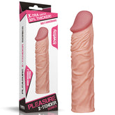 Pleasure X-Tender Sleeve – Super-Realistic 7.7 Inch Penis Extension Sleeve with 2 Inch Length Increase Flesh SLEEVES