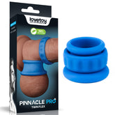 Pinnacle Pro Twin Flex – Adjustable Cock and Balls Rings Blue Cock Rings Vibrating