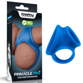 Pinnacle Pro Trio Grip Enhancer (Electric Blue) – Cock and Balls Ring Blue Cock Rings Vibrating