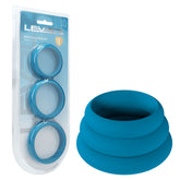 Levelz Wide O (Teal) Silicone Cock Ring Set of 3 Large, Extra Large, XXL – Body-Safe Cock Rings Teal COCK RING Set