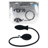 LEVELZ Ribbed Inflatable Butt Plug – Inflatable Silicone Butt Plug with Textured Shaft and Flared Base Black > Anal Range > Tunnel and Stretchers