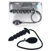 Levelz Beaded Inflatable Anal Plug – Inflatable Silicone Butt Plug Up to 12 cm Black > Anal Range > Tunnel and Stretchers