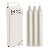 LaCire Drip Pillar Candles - 90 Minutes of Warm Pleasure White Drip Candles