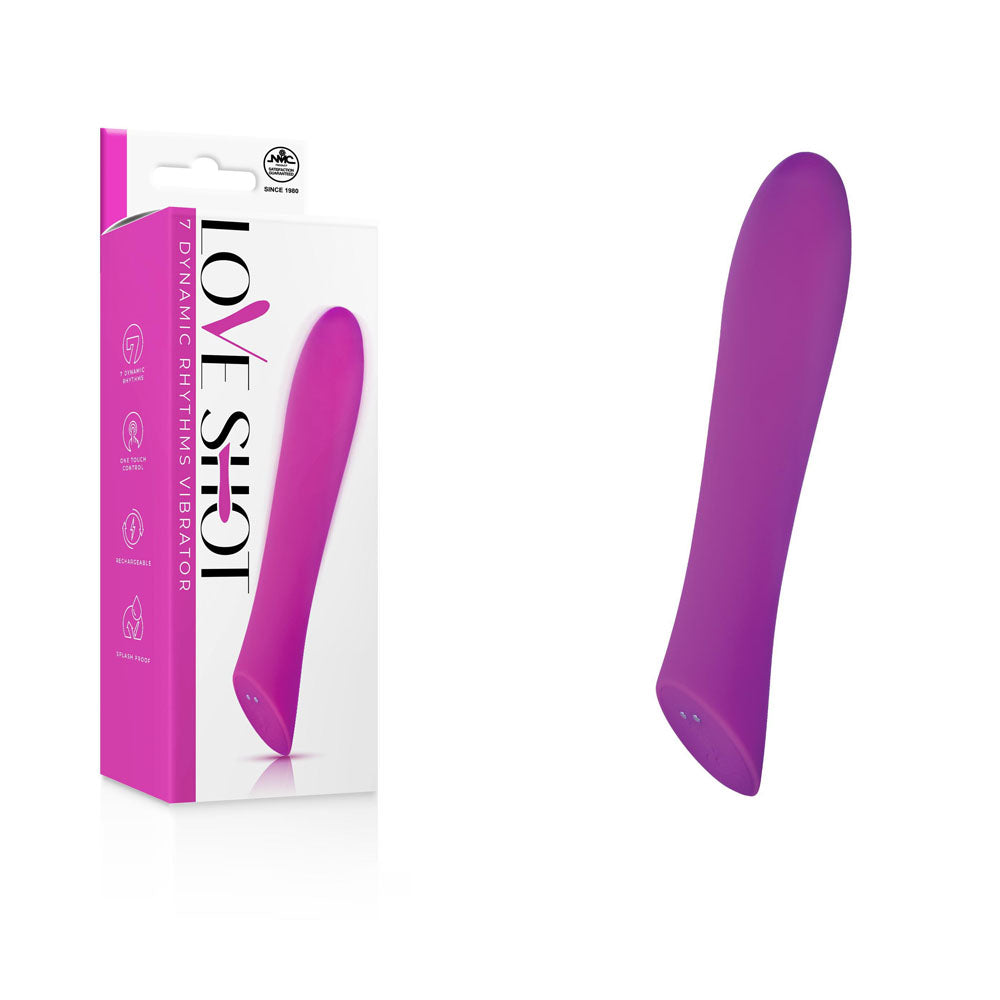 Love Shot 17.8 cm USB Rechargeable Vibrator for Ultimate Pleasure Purple Vibrators Love Shot 17.8 cm USB Rechargeable Vibrator for Ultimate Pleasure Purple Vibrators