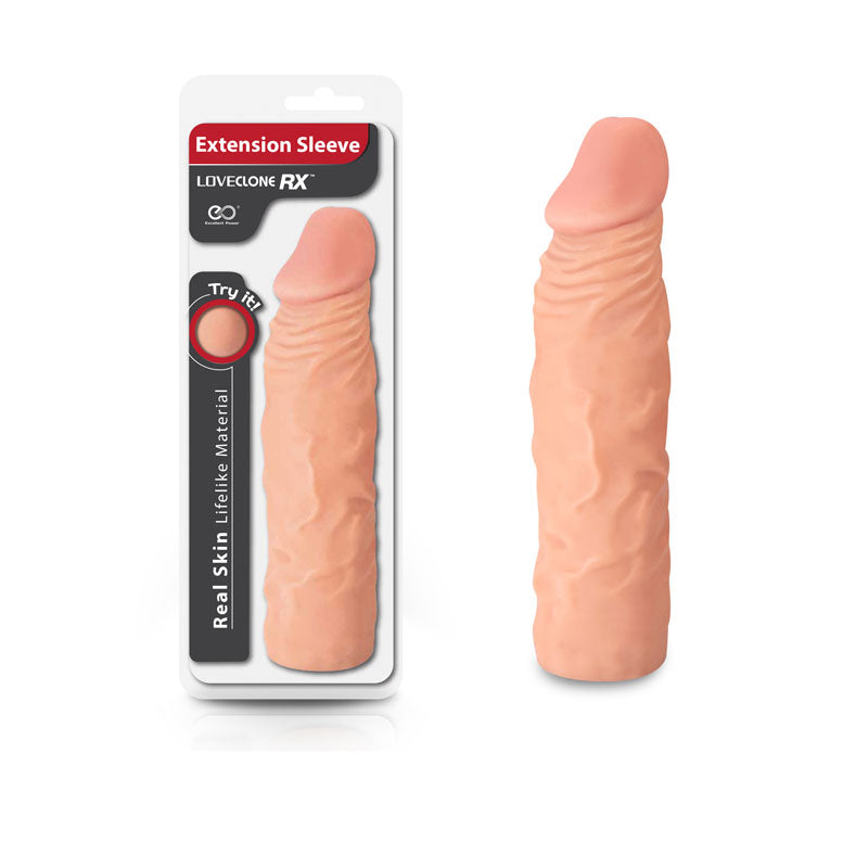 Loveclone RX Extension Sleeve 20 cm Penis Extender Sleeve for Enhanced Intimacy Flesh SLEEVES Loveclone RX Extension Sleeve 20 cm Penis Extender Sleeve for Enhanced Intimacy Flesh SLEEVES
