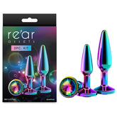 Rear Assets Tapered Trainer Kit (Multicolor) – Lightweight Chrome-Plated Aluminium Butt Plug Set of 2 Sizes Coloured > Anal Range > Butt Plug Kits