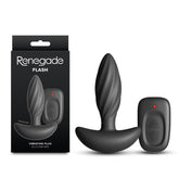 Renegade Flash – USB Rechargeable Wireless Remote-Controlled Vibrating Butt Plug Black > Anal Range > Vibrating Butt Plugs