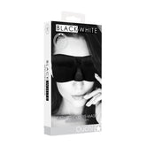 Ouch White Satin Curvy Eye Mask Eye Restraint Black Black Blindfold