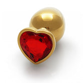 Ouch Heart Gem Gold Butt Plug Large > Anal Range > Jewel Butt Plugs