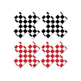 Off The Wall Pasties Set with Black and Red Checkered Design Default Title Pasties