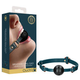 Ouch Halo Breathable Ball Gag Mouth Restraint for BDSM Play Green Gags