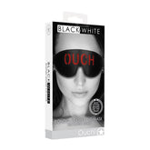 Ouch White Bonded Leather Eye Mask Ouch Eye Restraint Black Masks