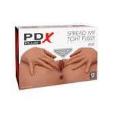 PDX Plus Spread My Tight Pussy Mega Masturbator Toy Brown Assturbators