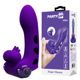 Party Up Mike Finger Vibe Vibrating Finger Vibrator for Intimate Pleasure Purple > Sex Toys For Ladies > Finger Vibrators
