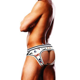 Prowler Leather Pride Open Briefs Sexy Adult Intimacy Wear White Large Mens Briefs