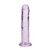 RealRock 15.5 cm Straight Crystal Clear Dildo – 15.5 cm Dong Purple > Dildos > Slim Dildos