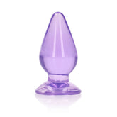 Realrock Crystal Clear 9 cm (3.5'') Suction Cup Anal Plug – Phthalate-Free Butt Plug Purple > Anal Range > Butt Plugs
