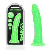 REALROCK 18 cm Glow in the Dark Slim Neon Dong 7 Inch Green DONGS