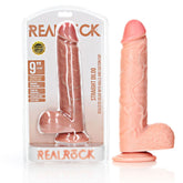 REALROCK 23 cm Straight Realistic Dildo with Balls - 9 Inch Dong > Dildos > Large Dildos