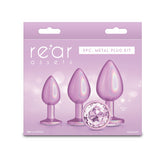 Rear Assets Trainer Kit - Iridescent Metallic Butt Plugs Set of 3 Sizes Pink > Anal Range > Butt Plug Kits