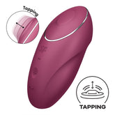 Satisfyer Tap and Climax 1 Red Vibrator with Tapping Modes STIMULATORS