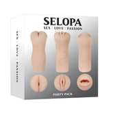 Selopa Party Pack - Light 3 Life-Like Strokers for Pleasure Strokers - Manual