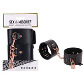 Sex & Mischief Brat Locking Cuffs - Rose Gold Hand Cuffs > Bondage Gear > Restraints