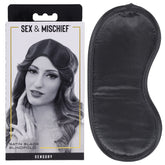 Sex & Mischief Satin Blindfold - Comfortable Black Eye Mask Blindfold