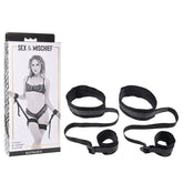Sex and Mischief Thigh and Wrist Cuffs for Intimate Adventures Black > Bondage Gear > Restraints