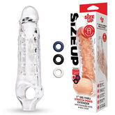 Size Up 1 Inch See Thru Stretch Penis Extender Clear Clear SLEEVES