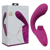 Vive Gen Pulse Wave Vibrator with Stimulating Bristles Pink Pink STIMULATORS