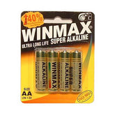 Winmax AA Super Alkaline Batteries 4 Pack for High-Drain Devices Batteries