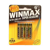 Winmax AAA Super Alkaline Batteries - AAA 4 Pack for Enhanced Power Batteries