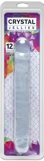 Doc Johnson Crystal Jellies Jr. Double Dong – Soft Flexible 12 Inch Double-Ended Dong > Dildos > Double Dildos
