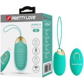 Rechargeable Jessica – Multi-Speed Remote-Controlled Silicone Egg Vibrator with 12 Vibration Settings Seafoam > Sex Toys For Ladies > Vibrating Eggs